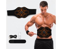 EMS Pro Buikspiertrainer Elektrisch - Ab Trainer - USB Oplaadbaar - Draadloze Buikband - Spierstimulator voor Buikspieren - Instelbare Intensiteit - Fitness Training Thuis - Geschikt voor Mannen en Vrouwen
