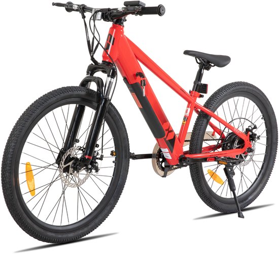 JOYSTAR 24 Inch Elektrische Kinder Mountainbike - 250W E-Bike voor Kinderen (7+ Jaar) - 25 km Actieradius - Met Verwijderbare Accu & Schijfremmen - Spaakwiel - Rood — afbeelding 5