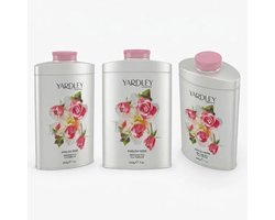 Yardley London English Rose Parfumed Talkpoeder 200 g - Jumbo-formaat Luxe Lichaamspoeder - Bloemige Geur - Zacht, Fris en Verzorgend voor de Huid - 1 Stuks Met Kajal Sticker