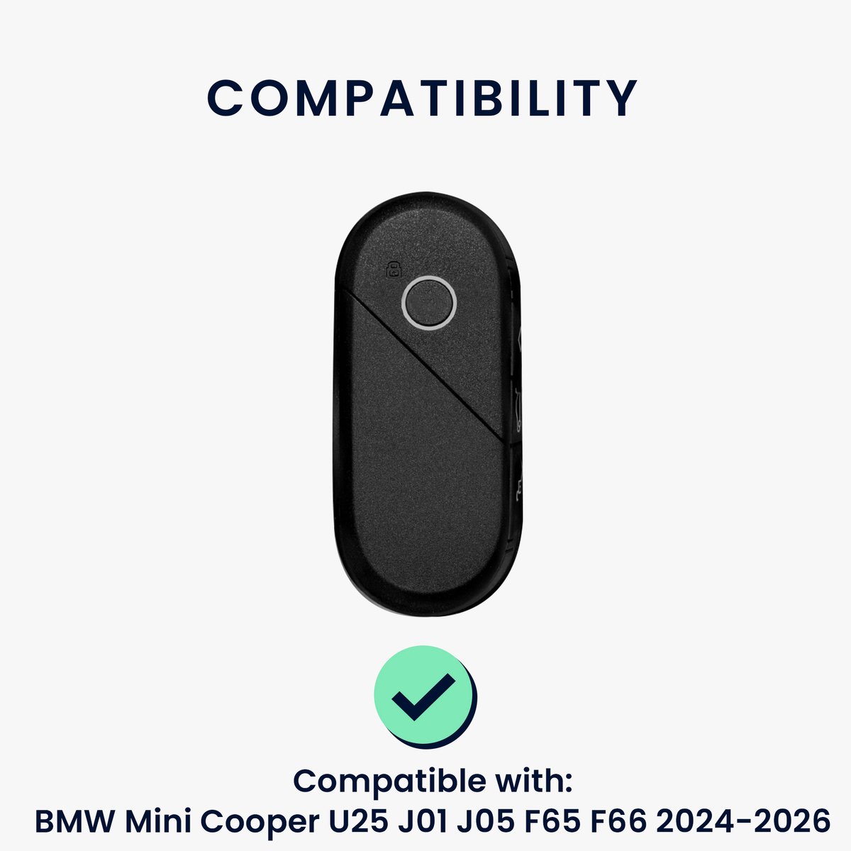 kwmobile autosleutel hoesje geschikt voor BMW Mini Cooper U25 J01 J05 F65 F66 2024-2026 hoes - Siliconen autosleutel behuizing - Auto sleutel case met honingraat - Sleuteletui in zwart / rood