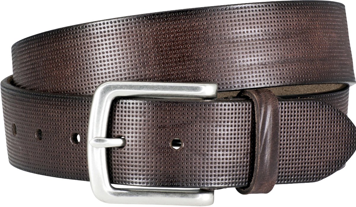 LINDENMANN leren heren riem - bruin