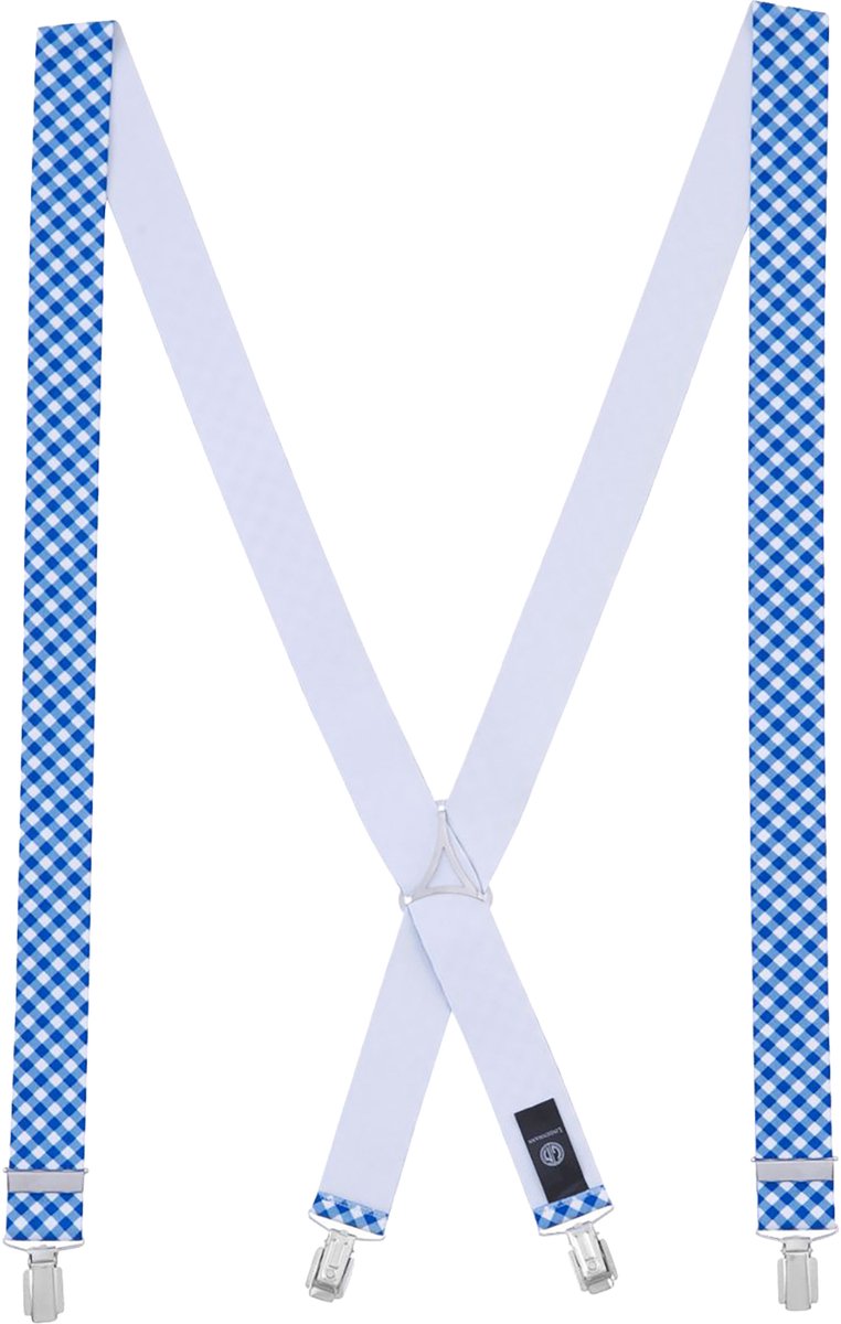 LINDENMANN heren bretels - blauw dessin