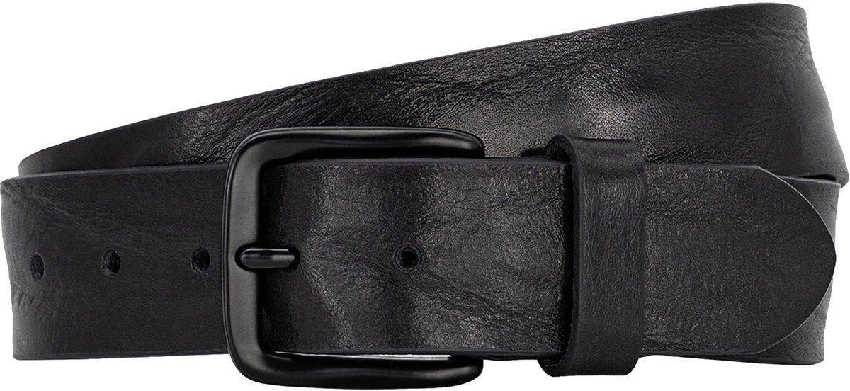 LINDENMANN leren heren riem - zwart