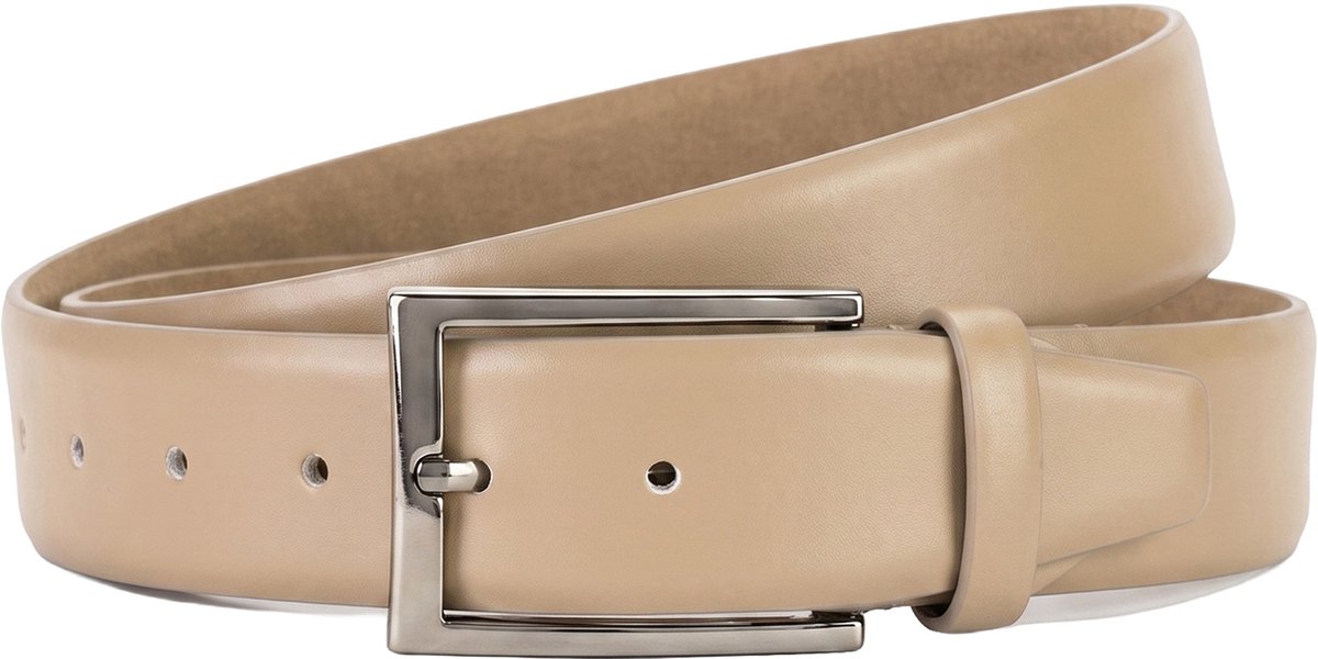 LINDENMANN leren heren riem - beige