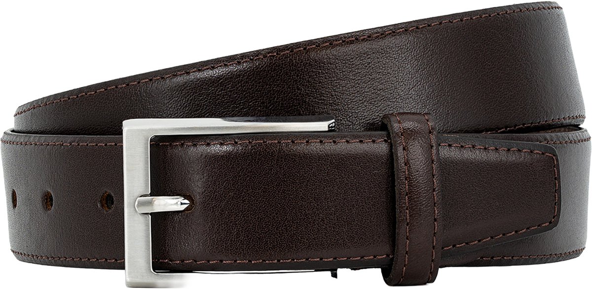 LINDENMANN leren heren riem - bruin
