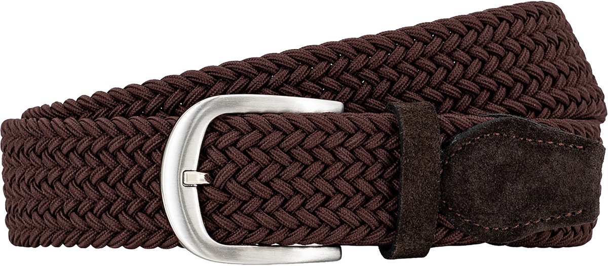LINDENMANN elastische heren riem - bruin