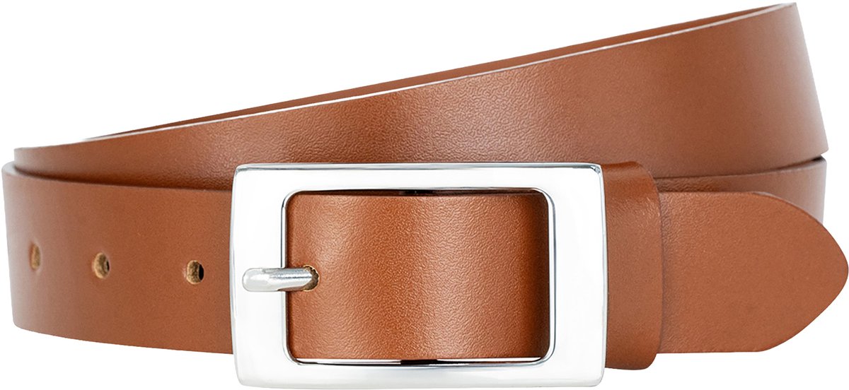 LINDENMANN dames leren riem - cognac