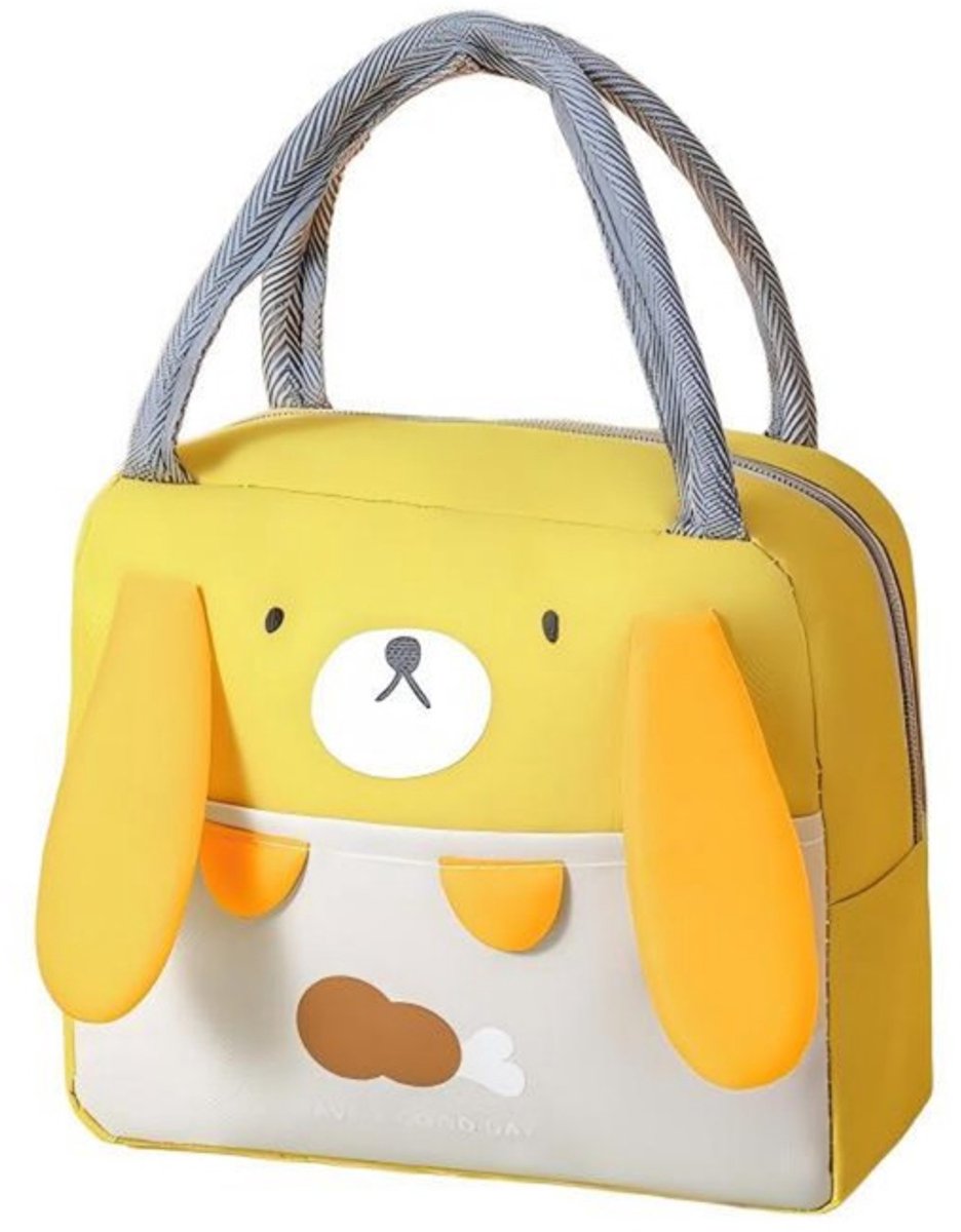 3D-lunchtas met cartoonprint - 23x12x19 cm – Lunchtas van Oxford-stof – Lunchtas voor de basisschool – Geïsoleerde lunchtas met handvat – Lunchtas met opdruk – Draagbare, geïsoleerde lunchtas – Gevoerd met aluminiumfolie – Herbruikbare lunchtas