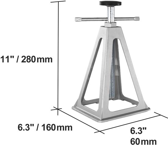 Stabilisatiekrikken voor campers- 4-delige set aluminium nivelleerkrikken- stapelbare krikken voor campers- caravans en vouwwagens- enkele schroefkrik- draagvermogen tot 2721-6 kg- verstelbaar van 27-9 tot 43-2 cm — afbeelding 5
