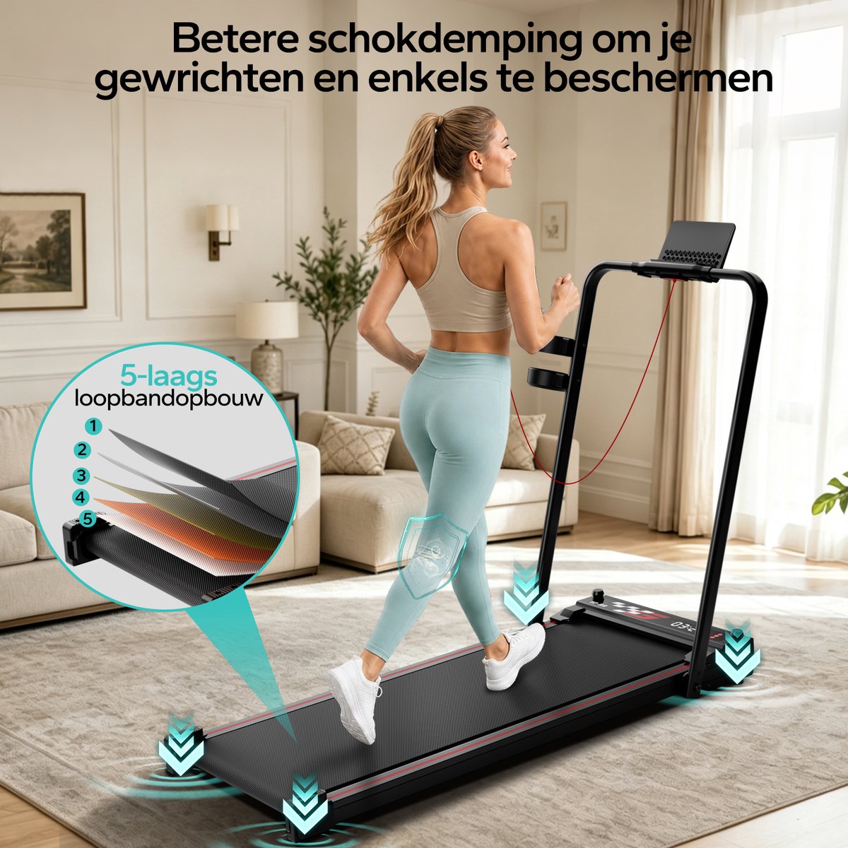PULSE360 PULSE360 3.0HP Inklapbare Loopband - afbeelding 5