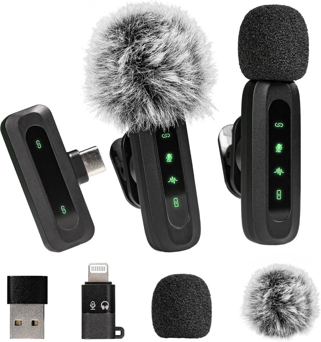 Mini Lavalier Microfoon voor Android en iOS, 360° Omnidirectioneel, Geluidsopname voor Video, TikTok, YouTube, Vloggen, Podcasts en Creatie van Inhoud