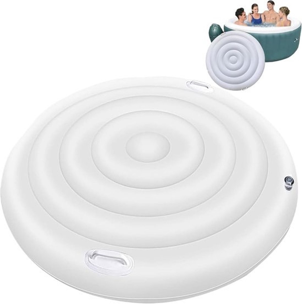 Ronde opblaasbare spa-afdekking met isolatie en bescherming