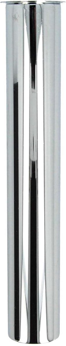 Dubbele sifon gootsteen - Hoogglansverchroomd messing - 200 mm lengte - Ø 32 mm dompelbuis - Voor wastafelaansluiting 1 1/4 inch