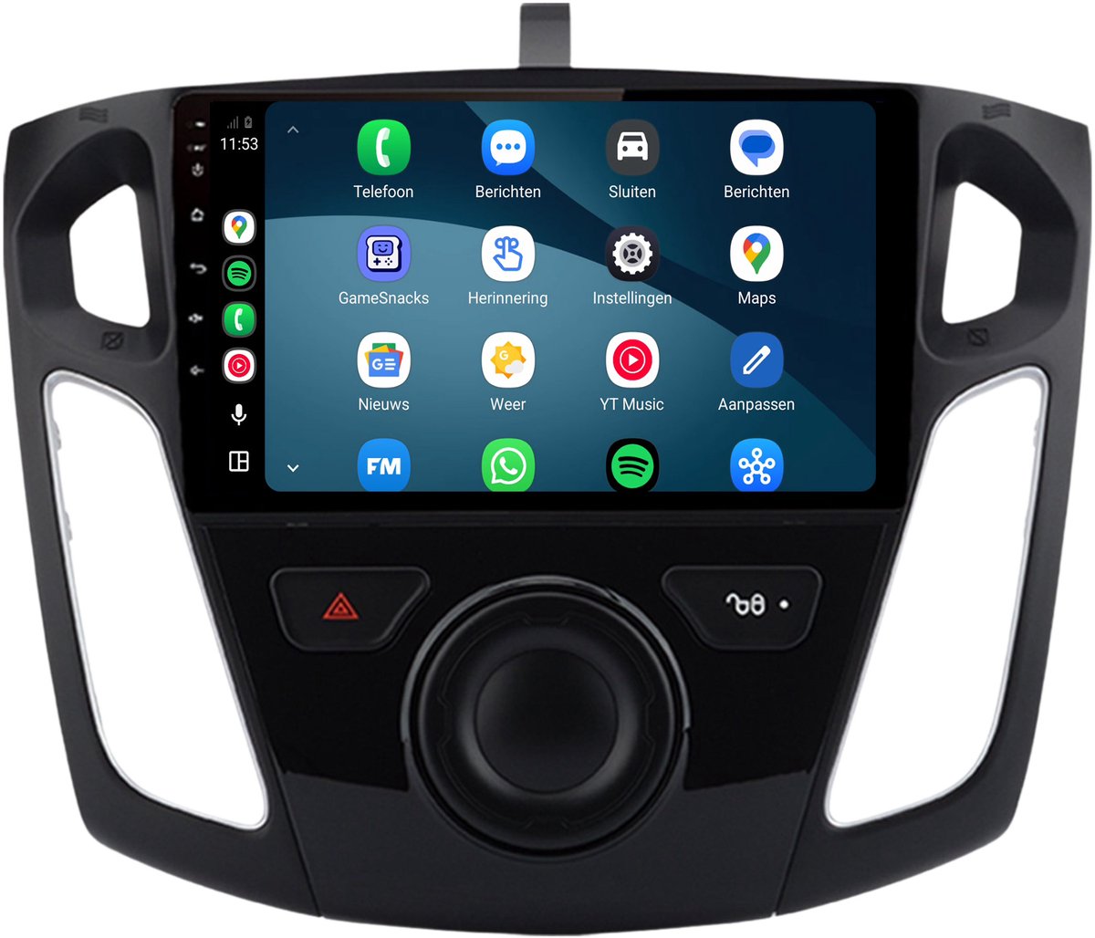 CarPlay autoradio geschikt voor Ford Focus | 2011 t/m 2017 | Cartronix CTX-7061 | 2011 2012 2013 2014 2015 2016 2017 | 9 inch | Android 15 | Draadloos Apple CarPlay & Android Auto | 2GB + 32GB | Bluetooth & Wifi