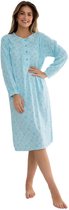 Cocodream Nachthemd 'Gunera Blue' - Dames Nachtmode - Lange Mouw - Blauw - Maat XL