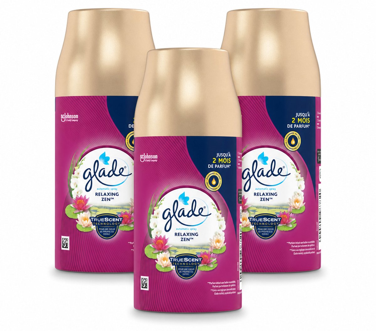 3 x Glade - Navulling Automatische Spray - Relaxing Zen - 269 ml - Bulkverpakking - 3 stuks