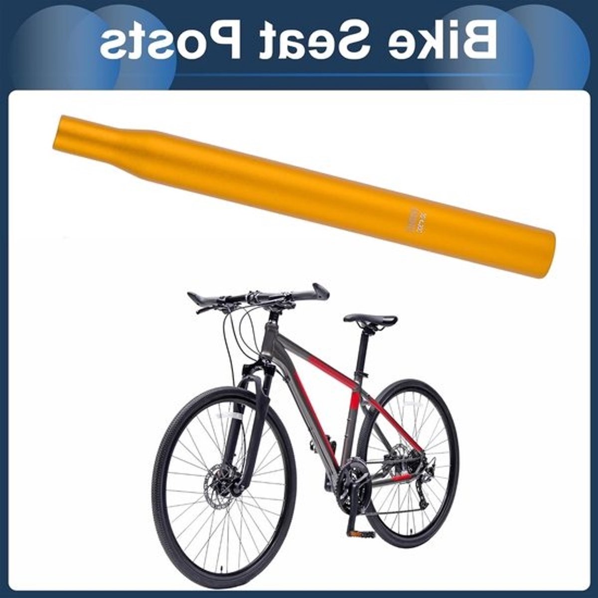 Lichtgewicht Fiets Zadelpen 30.4x300mm van Aluminiumlegering voor Comfortabel Fietsen en Verstelbaarheid