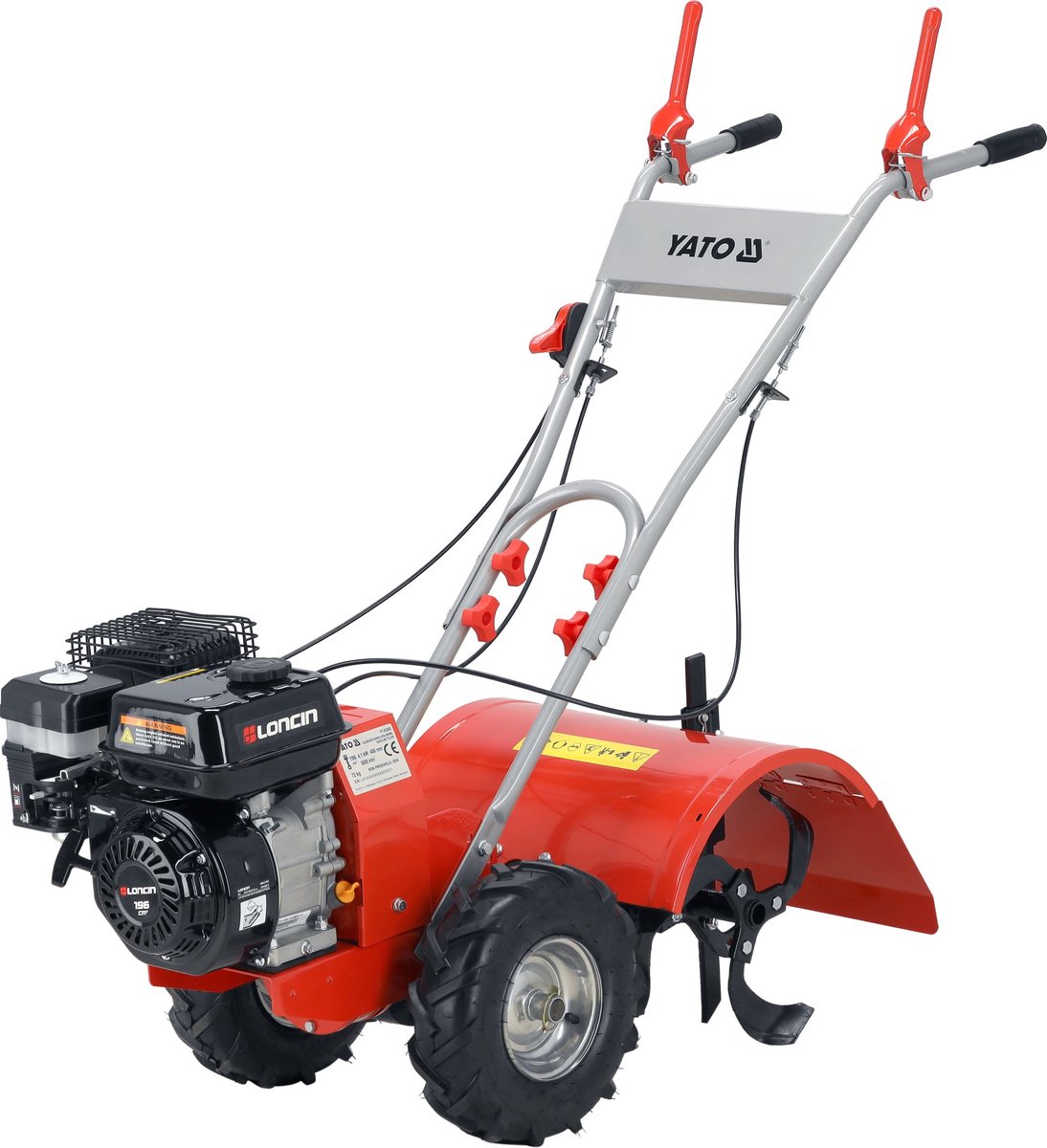 Benzine Tuinfrees / Grondfrees - 196 cc Loncin Motor - 5.58 PK - Met Wielaandrijving & Apie (48 cm)
