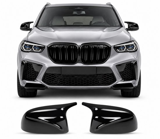 Glanzend zwarte spiegelkappen voor BMW X3, X4, X5, X7.