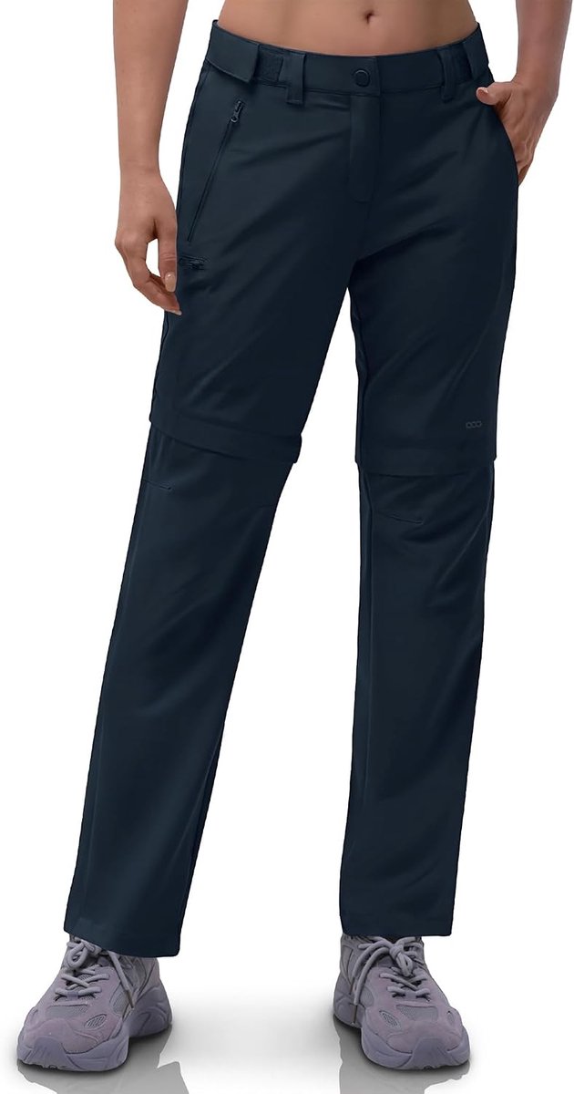 33,000ft Dames Zip Off wandelbroek, ademende trekkingbroek, sneldrogend, stretch, afneembare zip-off outdoorbroek, zomer, werkbroek, functionele broek