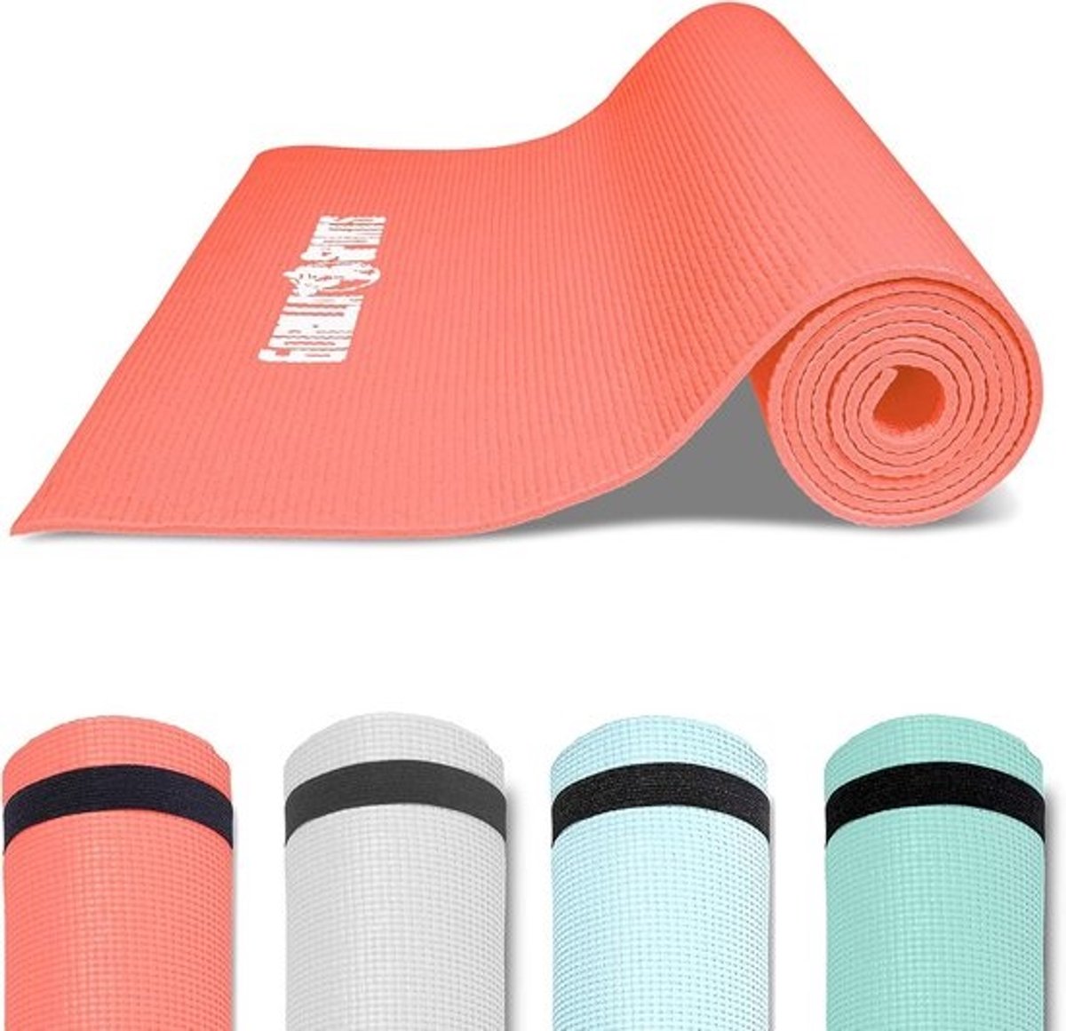 Yogamat - Fitnessmat - Thuis Sporten - Lichtgewicht - 180x60 cm - Koraalrood