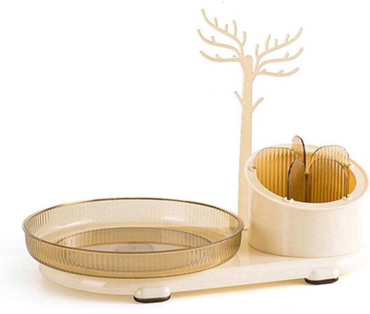 Make-up organizer met roterend design voor huidverzorging - cosmetische opslag met sieradenboom