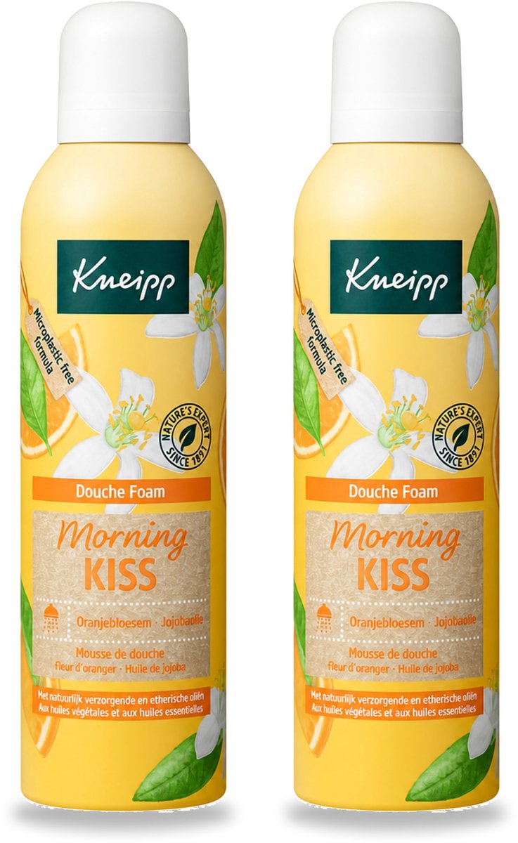 2 x Kneipp - Douche schuim - Morning Kiss - Oranjebloesem - 200 ml - Voordeelverpakking - 2 stuks