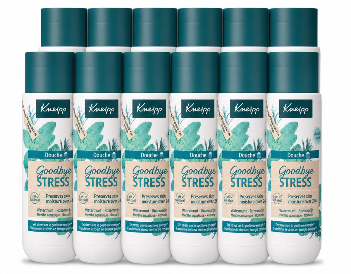 12 x Kneipp - Douchegel - Goodbye Stress - 200 ml - Voordeelverpakking - 12 stuks