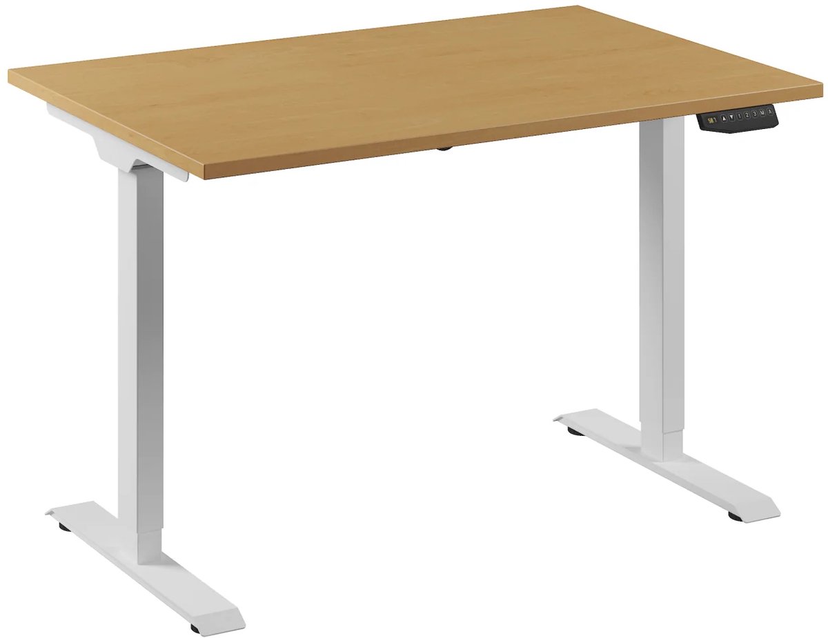 Bureau Adjust 1 Plus QA 120x80 Wit/Beuken