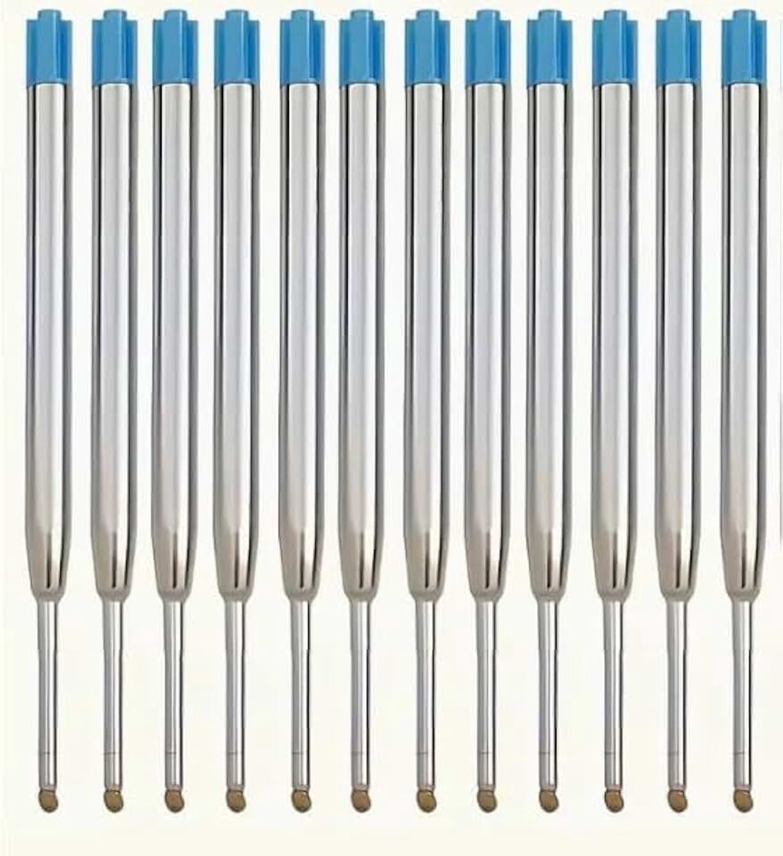 Hash Set van 12 grote vullingen voor balpenvullingen, grote vulling, metalen reservevullingen voor het G2-formaat, compatibele vullingen 1,0 mm lijndikte M, reservevullingen - balpenvullingen
