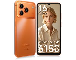 DOOGEE Note 57 Lite Smartphone - 6,56" - Android 16 - 12GB(3+9) RAM - 32GB ROM - 6150 mAh - Lichtgewicht 195 g - Oranje