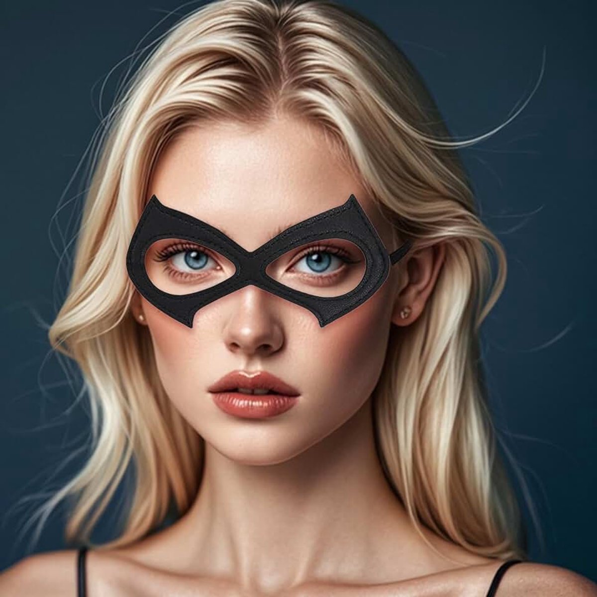 Masker, kattenmasker, zwart kattenmasker, half gezicht, kat, Catwoman kostuum, kitten, leren masker voor dames, vrouwen, meisjes, cosplay, masker voor carnaval, Halloween, party, bal