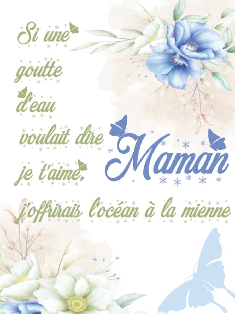 Anniversaire Maman,Cadeau pour Maman, Cadeau Personnalisé pour Noël Fête des Mères, Cadeau Anniversaire Femme, Cadeau Fête des Mères Original: ... avec des fleurs et les roses papillons.