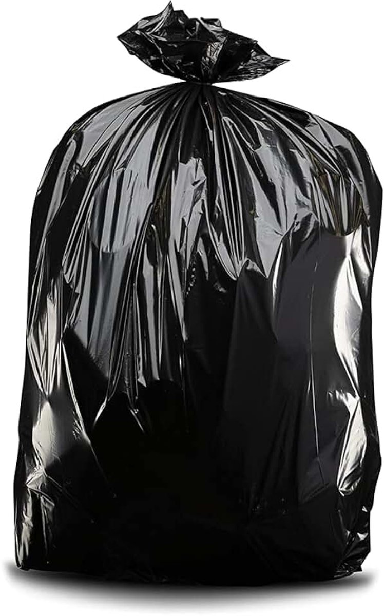 Zwarte vuilniszak - Stevige zwarte vuilniszak (voor dagelijks gebruik, kantoor, keuken, restaurant, picknick 80 liter)
