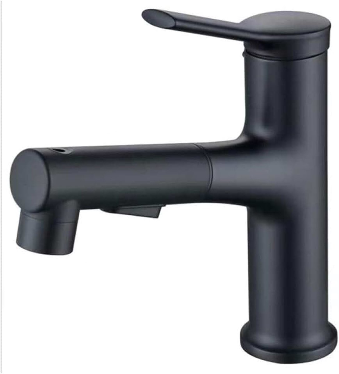 Zwarte kraan warm en koud wastafel kraan draaibare lift waternevel mondwater badkamer warm en koud kraan