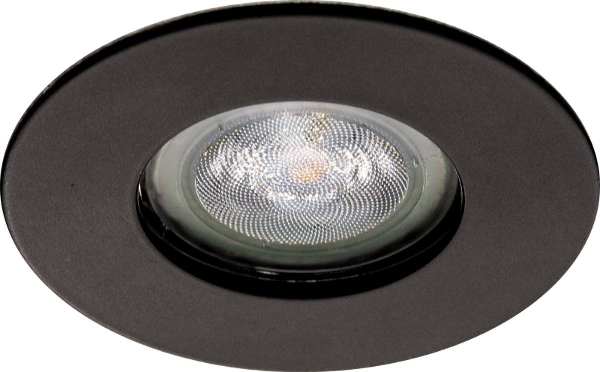 Ondiepe spotje Senna rond IP65 zwart - 4000K - dimbaar - 36° lichthoek