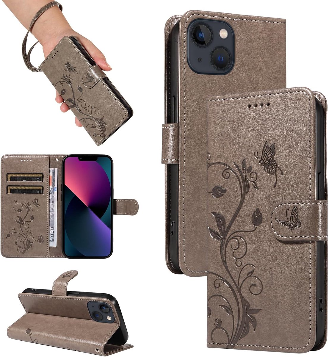 Hoesje voor iPhone 14, Grijs