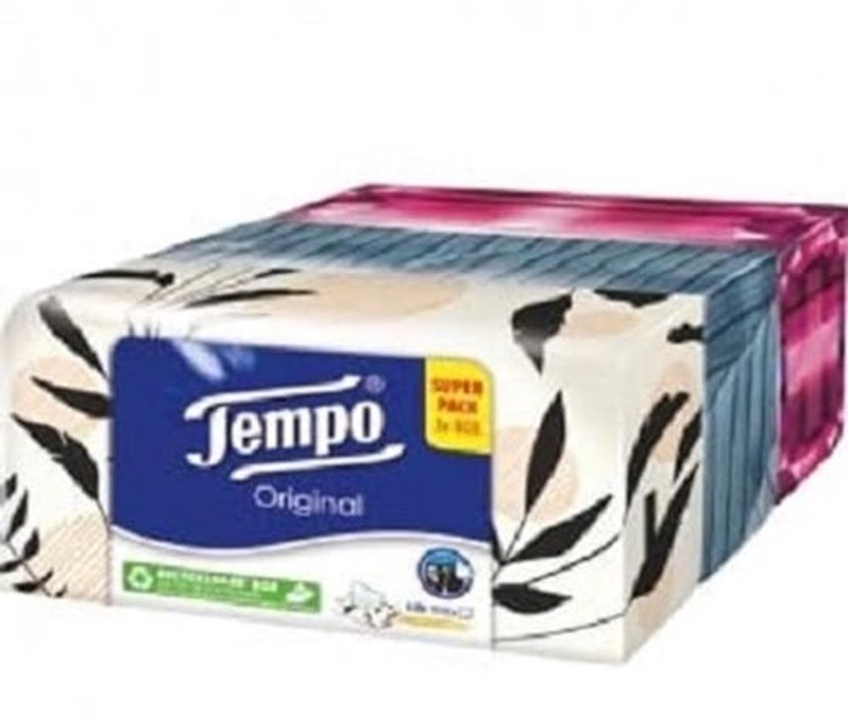 Zakdoeken 4-laags Trio-Box - 300 Stuks in Praktische Doos met Mooi Design