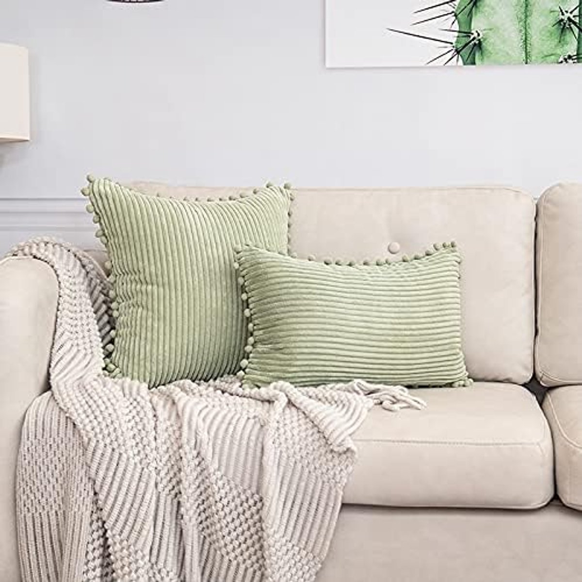 Corduroy Sierkussen Woonkamer Bank Kussen Nachtkastje Rugleuning Rugleuning Kantoor Lendenkussen-|45 * 45cm