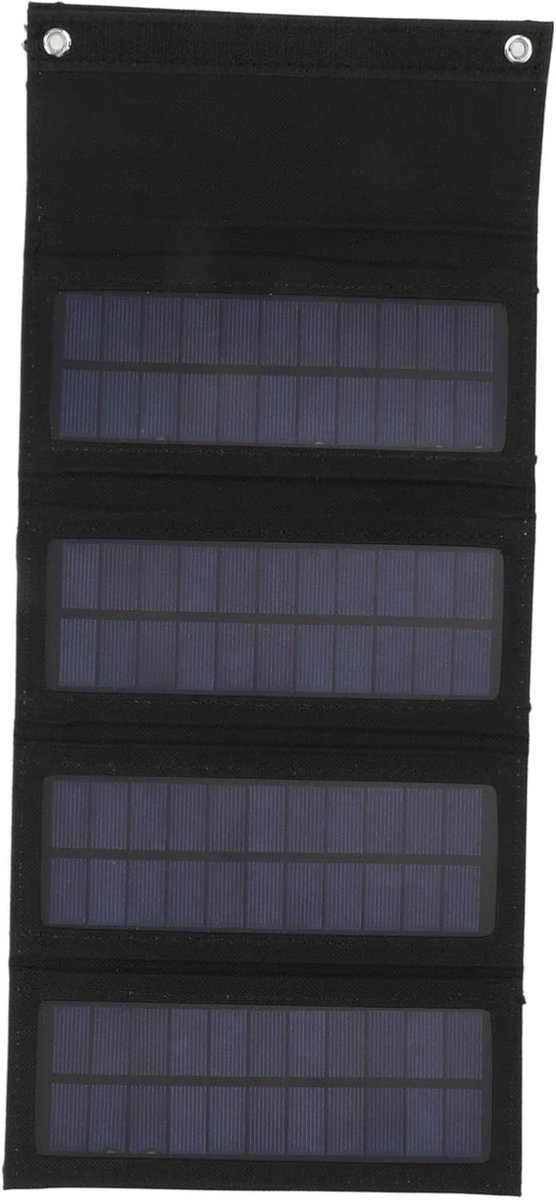 40W 4-weg Zonnepaneel Oplaadtas Opvouwbare Tas Opvouwbare Monokristallijne Zonnepaneeloplader voor Buiten Kamperen Wandelen Opladen in Noodgevallen (Zwart)