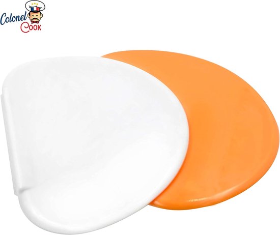 Hoorn| set van 2|✮✮LEVENSLANGE GARANTIE✮✮- raclette/schraper Patisserie| 2 Kleuren flexibele Patissier's hoorn| maat 15,8X10,3 CM| plastic banketbakker — afbeelding 5