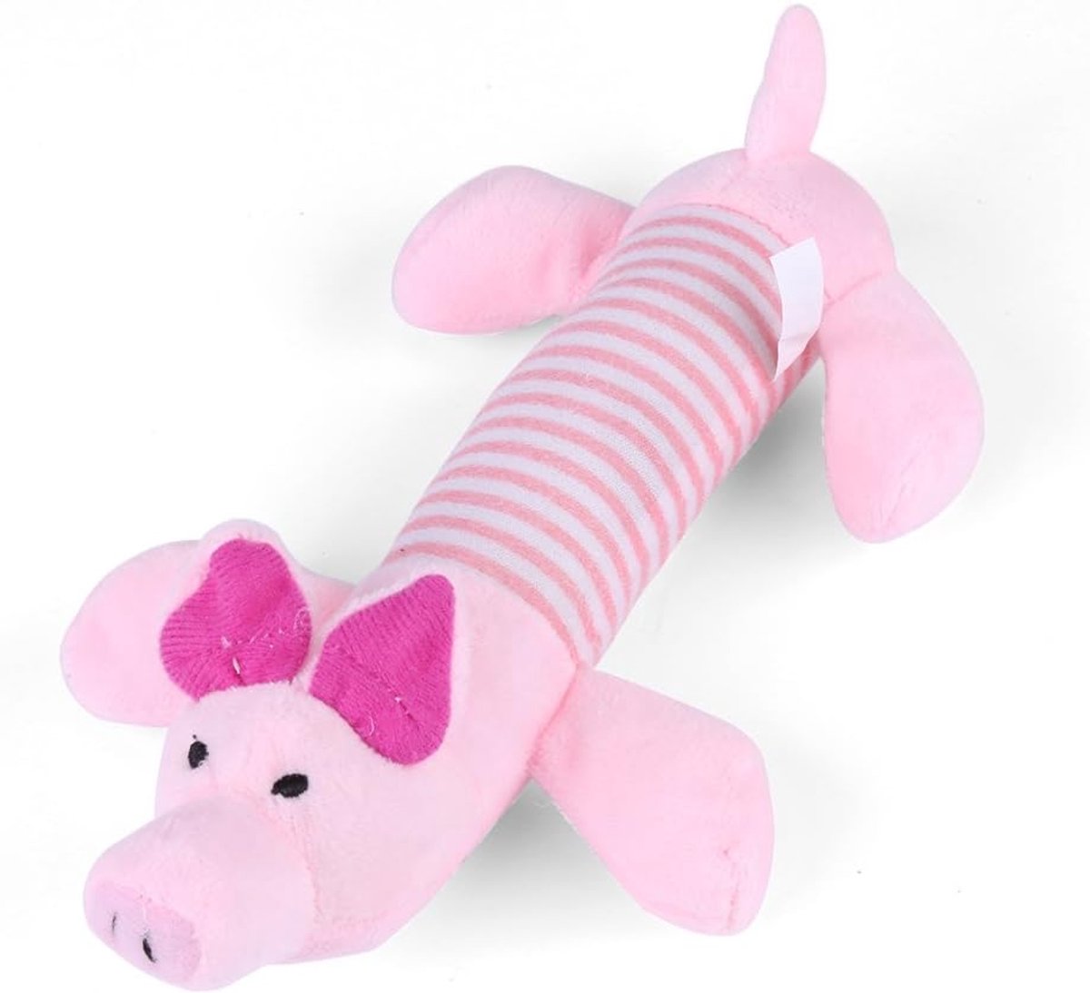 Piepende speelgoed hond zachte pluche speelgoed met pieper verbergen kauwspeelgoed voor puppy's en kleine honden katten middelgrote huisdier (roze varken)