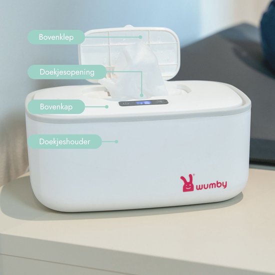 Wumby® Verwarmd Aankleedkussen + Billendoekjesverwarmer - Vanilla en White — afbeelding 4