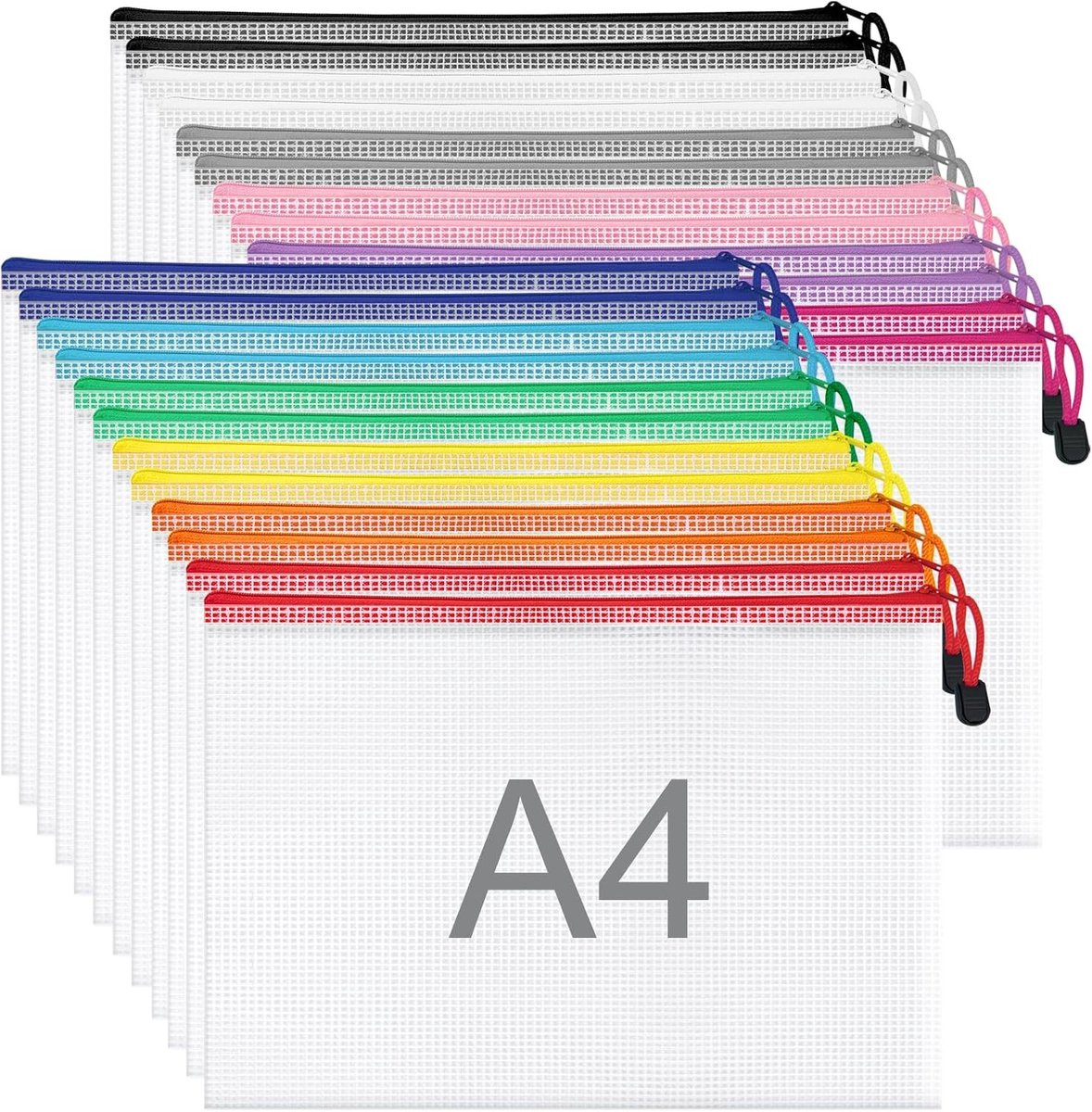 Documentenmap A4 - Multicolor - 33 x 23 cm - PVC Documententas voor Kantoor en Reizen