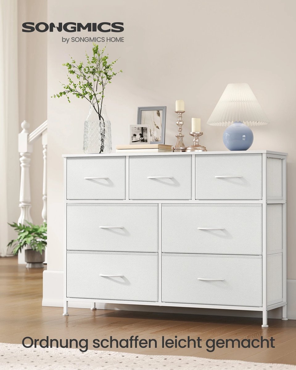 Prime Home Kledingkast - Commode - Commode baby - Kledingkast slaapkamer - Opbergkast - Opbergkasten - Ladekast - Ladekasten - Dressioir kasten - Dressoir kasten modern - 7-stof lades - Staal MDF - 30 x 98,8 x 73,7cm - Zwart – foto 5