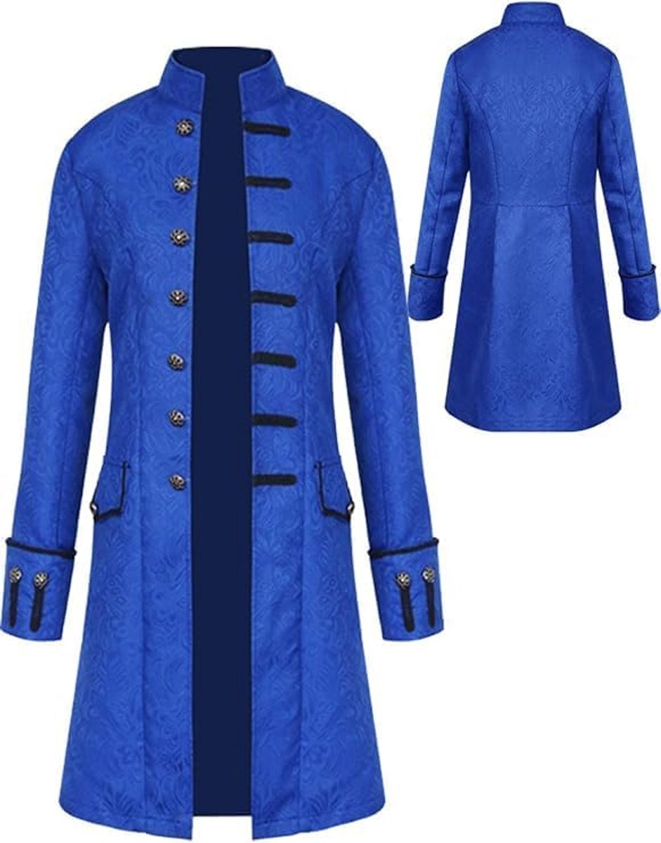Kleding Mannen, Steampunk Jas, Halloween Cosplay Kostuums, Tailcoat Steampunk Gothic Middeleeuws Uniform
