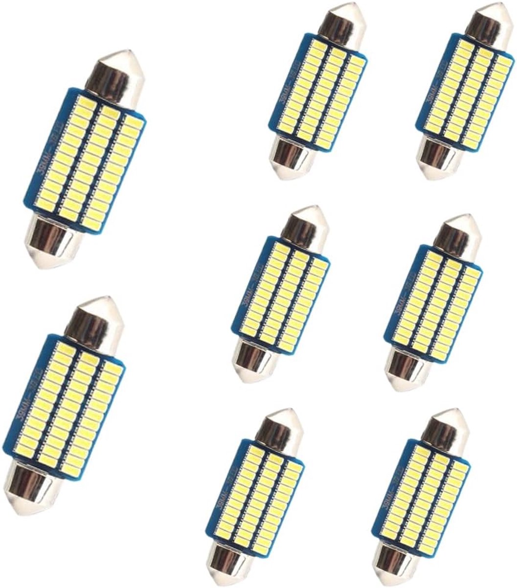 Led-binnenverlichting voor de auto, 8 stuks, 39 mm, 500 lumen, 36 MSD, 12 V led-binnenverlichting, plug and play, led-autolamp, pendellamp, Xenon, wit