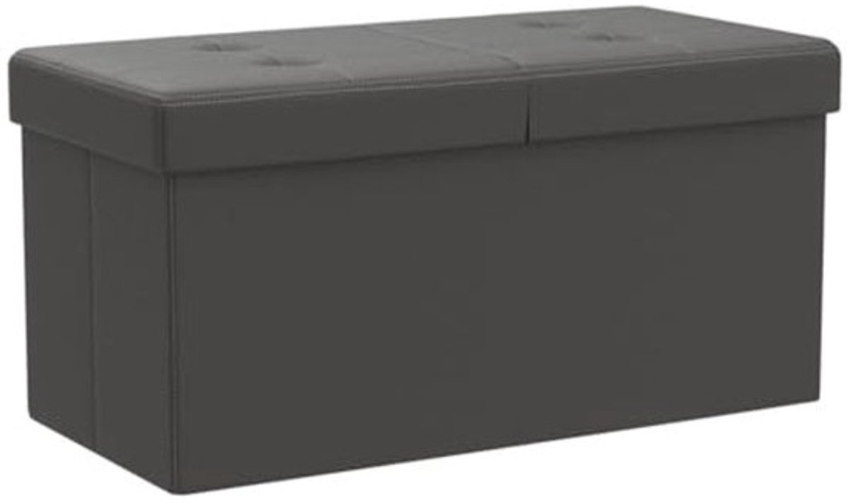 Ruimtebesparende Zitbank met Klapdeksel in Kunstleer - 76x38x38 cm