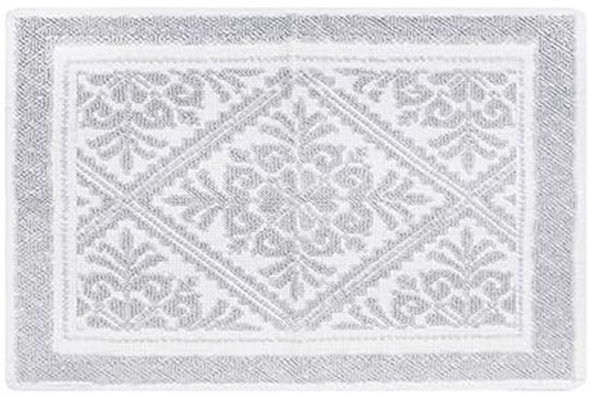Badmat Katoen - Douchemat Vloerkleed - Badkamer Comfort - Sardijns Vakmanschap - 50 x 80 cm - Grijs