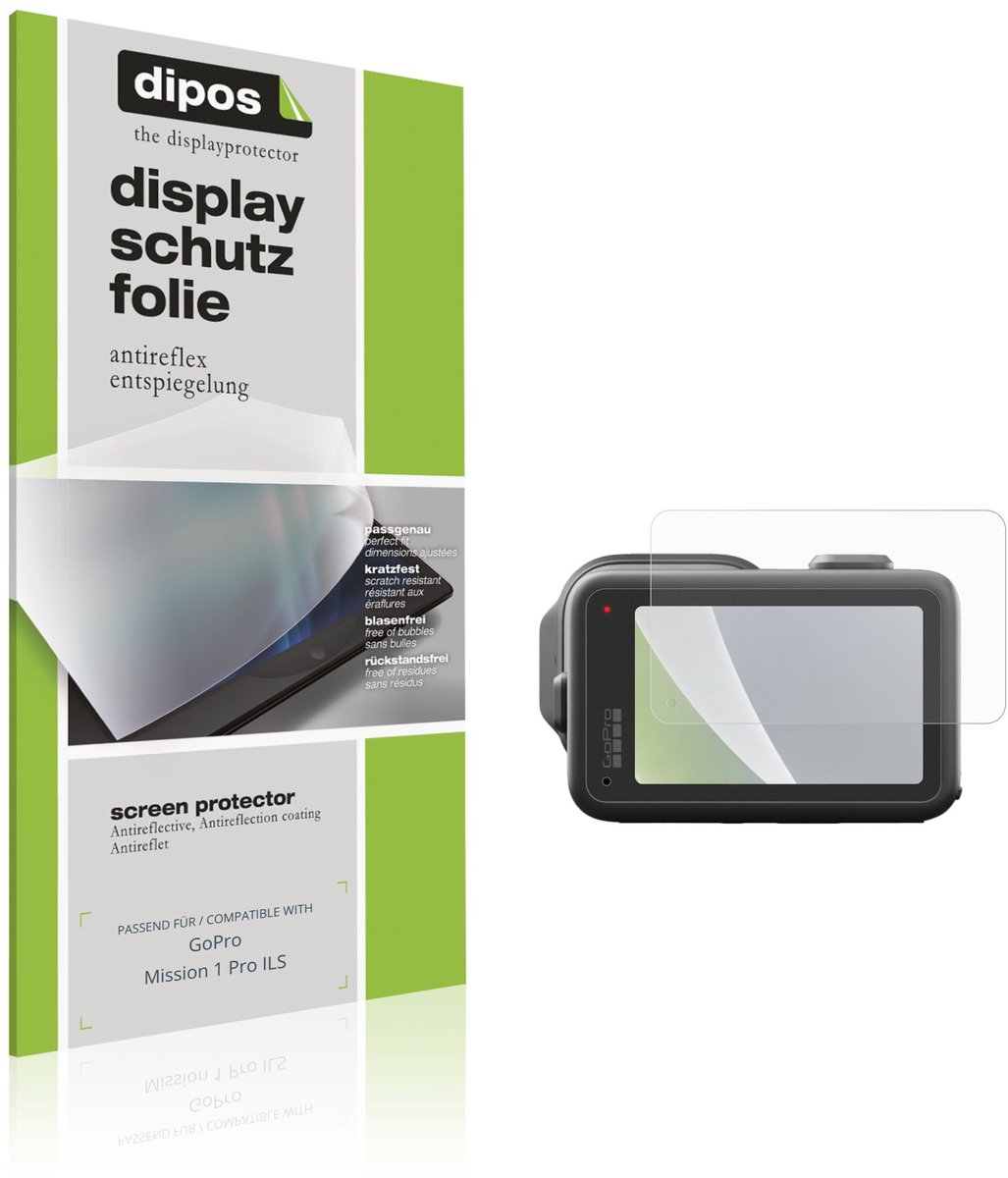 dipos – 4x Matte Beschermfolie geschikt voor GoPro Mission 1 Pro ILS | Krasbestendige & antireflecterende Screenprotector Ultra-Thin